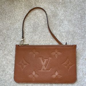 Louis Vuitton Pochette that comes with Neverfull MM Cognac